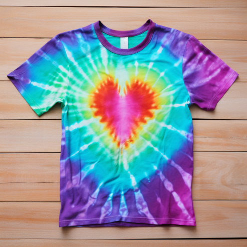 How to Tie Dye Symmetrical Shapes: Heart & Rainbow 